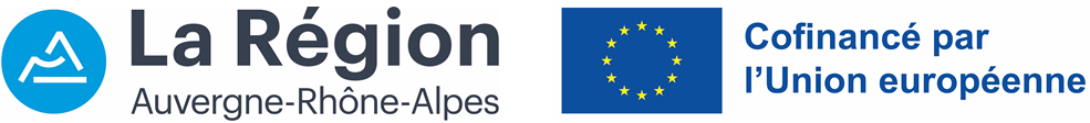 Logo Cofinancé par Région Auvergne Rhône Alpes et l'Union Européenne